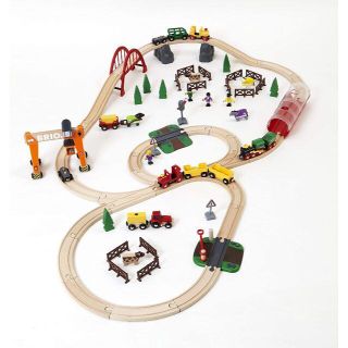 ブリオ(BRIO)のブリオ 2019年クリスマス限定レールセット+おまけ(電車のおもちゃ/車)