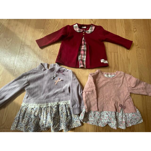 Biquette(ビケット)のbiquette カットソー3点セット キッズ/ベビー/マタニティのキッズ服女の子用(90cm~)(Tシャツ/カットソー)の商品写真