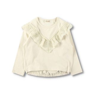 ブランシェス(Branshes)のブランシェス　カットワークレースフリルTシャツ(Tシャツ/カットソー)