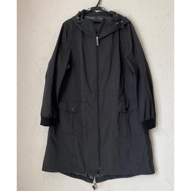 しまむら(シマムラ)のHK WORKS ATHLE☆フード付きロングコート 黒 LL レディースのジャケット/アウター(ロングコート)の商品写真
