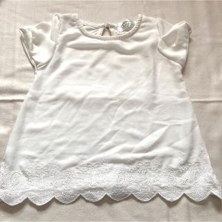 シマムラ(しまむら)の【美品】birthday 白ブラウス 半袖 110(ブラウス)