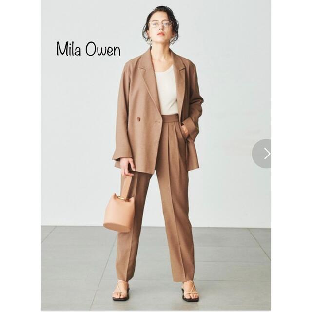 Mila Owen(ミラオーウェン)のMila Owen 2タックワイドテーパード レディースのパンツ(カジュアルパンツ)の商品写真