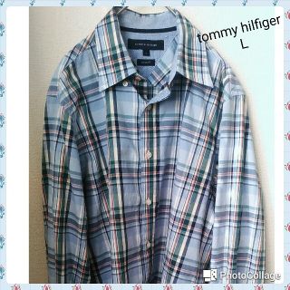 トミーヒルフィガー(TOMMY HILFIGER)のトミーヒルフィガー　L　シャツ　古着(シャツ)