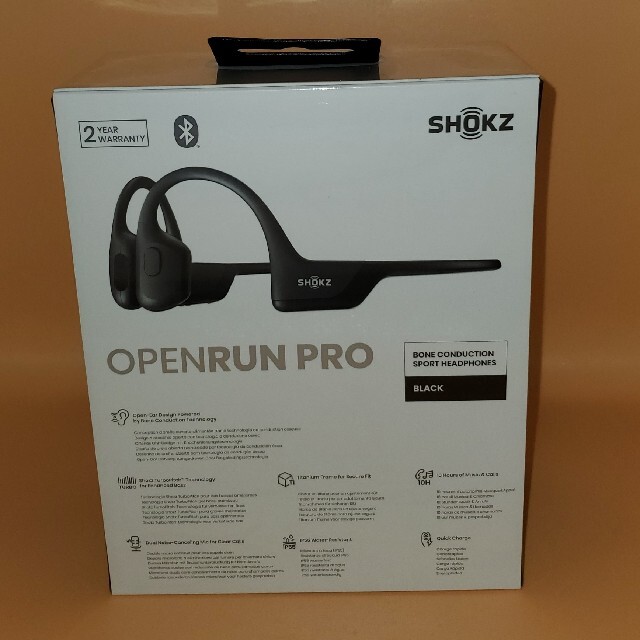 Shokz OpenRun Pro ワイヤレス骨伝導イヤホン ブラックの通販 by