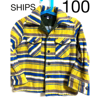 100センチ　シップス　SHIPS シャツ　ネルシャツ　男　フリース　アウター　