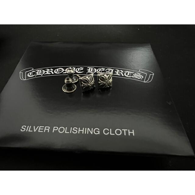 メンズCHROME HEARTS クロムハーツ シルバーピアス ダイヤ 2個