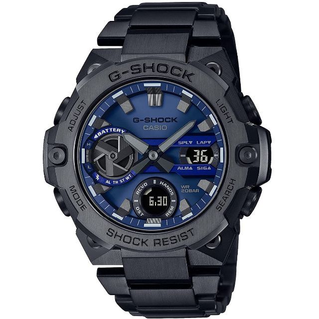 カシオ G-SHOCK スリムデザイン モバイルリンク ソーラー腕時計 ブラック 腕時計(アナログ)