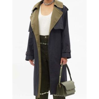 Marni - 【新品】MARNI バイカラー コットンブレンド トレンチコートの