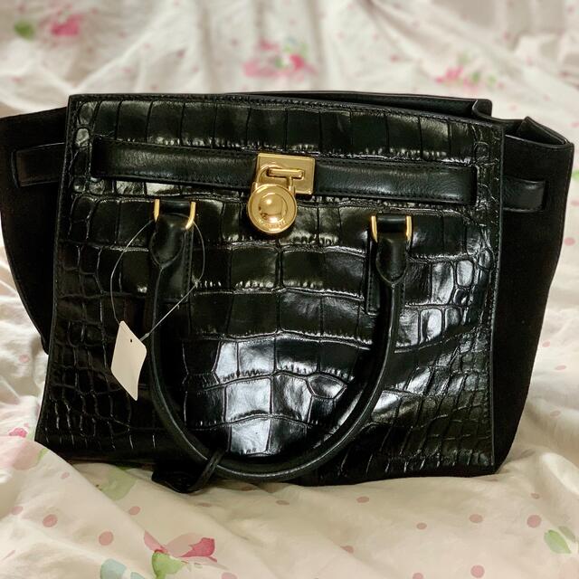 美品☆マイケルコース バッグ クロコ型押×スエード 2way ショルダー