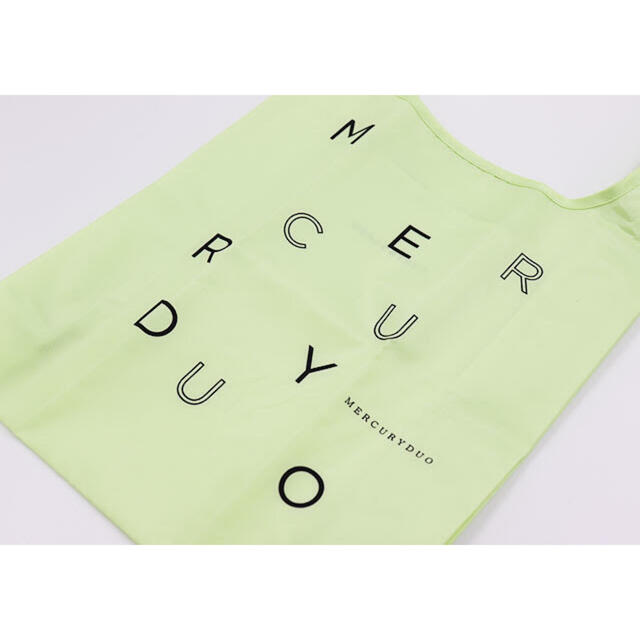 MERCURYDUO(マーキュリーデュオ)の【MORE 2021年7月号付録】マーキュリーデュオ ライムグリーン色エコバッグ レディースのバッグ(エコバッグ)の商品写真