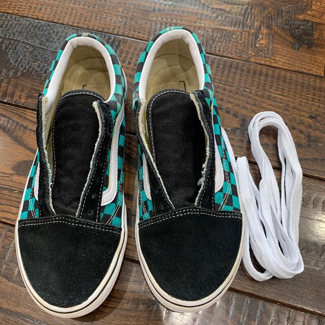 VANS(ヴァンズ)のVANSスニーカー　BLK/GREEN 23.5cm メンズの靴/シューズ(スニーカー)の商品写真