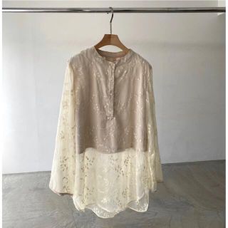 カスタネ(Kastane)のwillfully embroidery chiffon sheer BL(シャツ/ブラウス(長袖/七分))