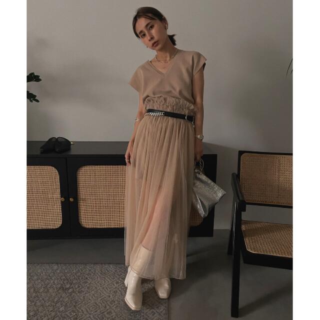 Ameri VINTAGE(アメリヴィンテージ)の【新品】MANY WAY TULLE WITH VEST レディースのワンピース(ロングワンピース/マキシワンピース)の商品写真