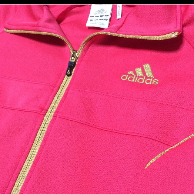 adidas(アディダス)のadidas春色 アディダス ジャージ　L　美品　レディース　状態いいです レディースのトップス(カーディガン)の商品写真