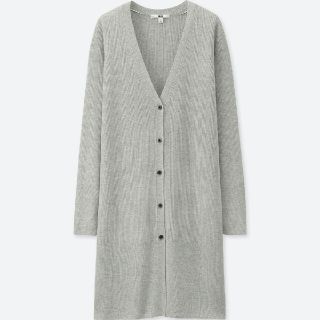 ユニクロ(UNIQLO)のユニクロ  リブVネックロングカーディガン(カーディガン)