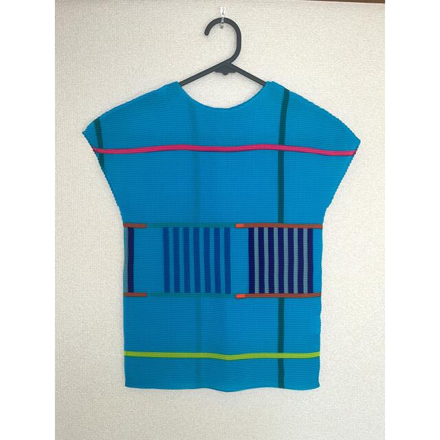 プリーツプ PLEATS 美品 イッセイミヤケme ワッフルプリーツ フレンチ