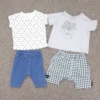 ベルメゾン(ベルメゾン)のベビー Tシャツ 2枚 ズボン2枚 70cm(Ｔシャツ)