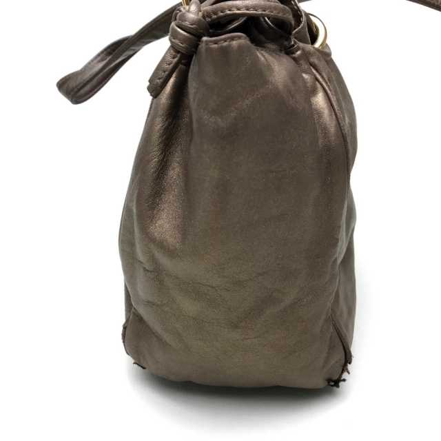 LOEWE(ロエベ)のロエベ アナグラム ロゴ 肩掛け ショルダーバッグ ブロンズ レザー レディース レディースのバッグ(トートバッグ)の商品写真