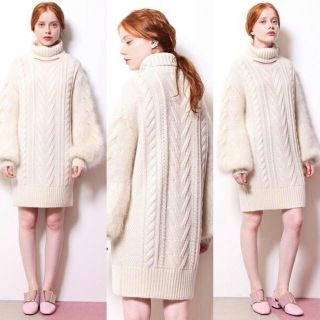 ファーファー(fur fur)の逃げ恥 みくり 新垣結衣 着用 ファーファー ニット ワンピース(ニット/セーター)