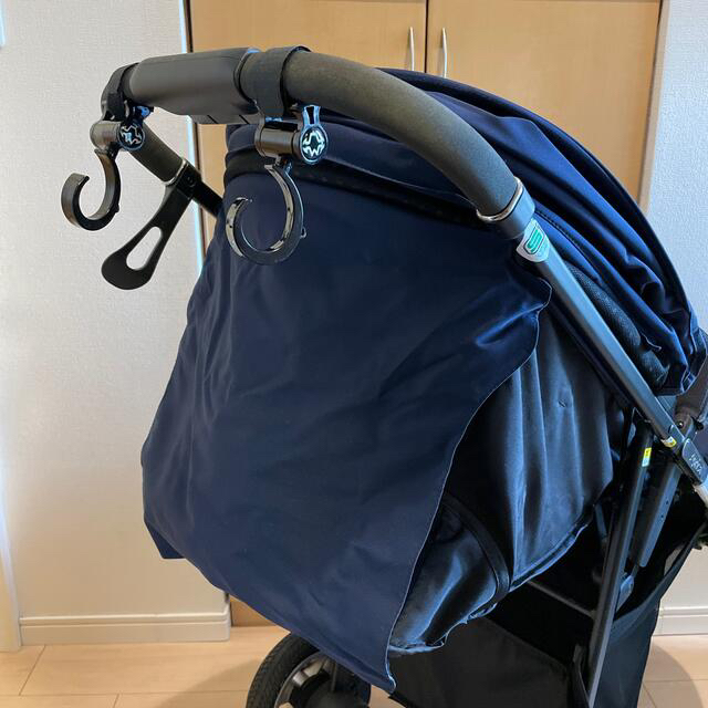 【美品】Aprica ベビーカー 3輪 バギー ネイビー 水玉 ドット