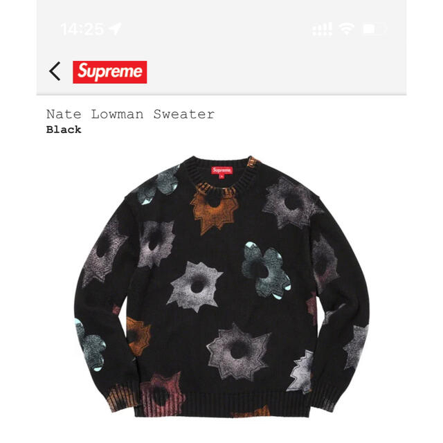 Mサイズ Supreme Nate Lowman Sweater ブラック 黒