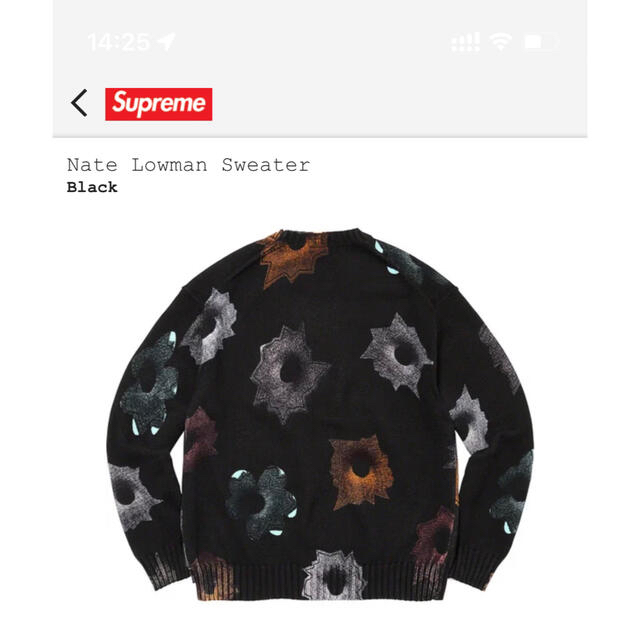 Supreme Nate Lowman Sweater 黒 Mサイズ セーター