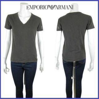 エンポリオアルマーニ(Emporio Armani)の国内正規品 エンポリオアルマーニ ラインストーン ロゴ Tシャツ カットソー(Tシャツ(半袖/袖なし))