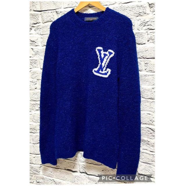 にてご LOUIS セーター 青の通販 by マキコ 's shop|ルイヴィトンなら