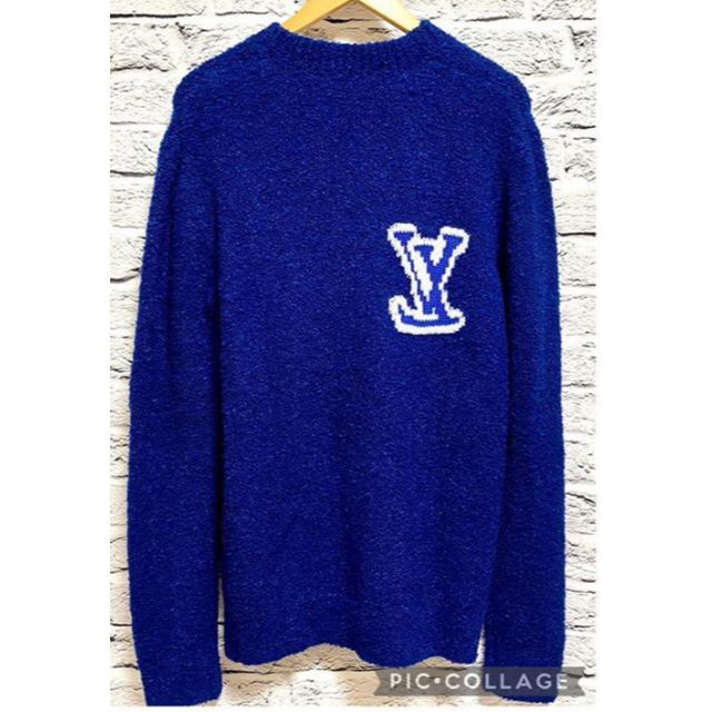 にてご LOUIS セーター 青の通販 by マキコ 's shop|ルイヴィトンなら