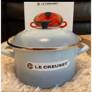 ルクルーゼ(LE CREUSET)の新品　ルクルーゼ   キャセロール　両手鍋　20cm コースタルブルー(鍋/フライパン)