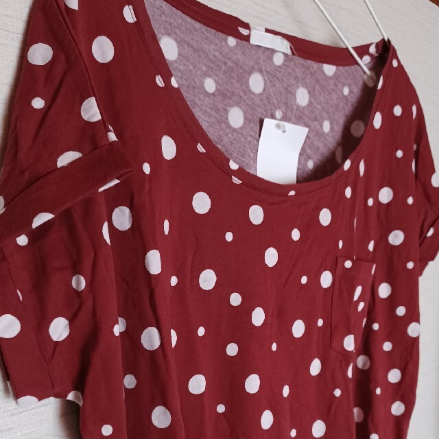 GU(ジーユー)のGUドットプリントTシャツ レディースのトップス(Tシャツ(半袖/袖なし))の商品写真