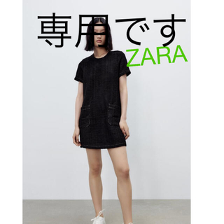 ザラ(ZARA)のタグ付き未着用ZARA☆半袖ワンピースMサイズ(ひざ丈ワンピース)
