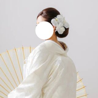 胡蝶蘭　かすみ草　髪飾り(ヘアピン)