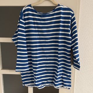 ギャップ(GAP)のGAP ボーダーTシャツ　七分袖　サイズXL(Tシャツ/カットソー(七分/長袖))