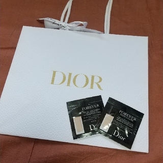 クリスチャンディオール(Christian Dior)のDior 紙袋(未使用、リボン付き)、リキッドファンデーション2種(その他)