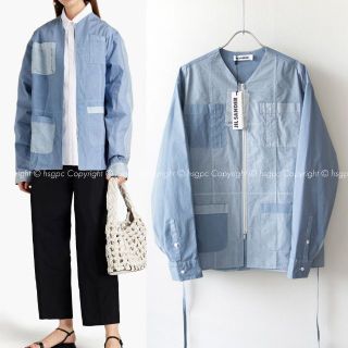 ジルサンダー(Jil Sander)の【定価22.4万】ジルサンダー カラーブロック ジャケット ブルゾン(ノーカラージャケット)