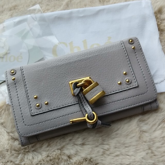 Chloe クロエ パディントン 長財布 グレー