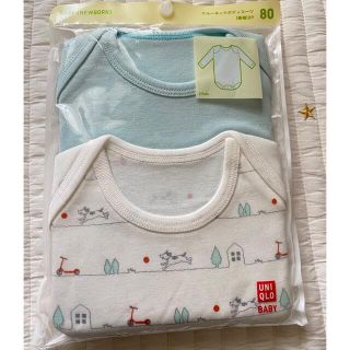 ユニクロ(UNIQLO)の新品！ユニクロ　ロンパース　肌着　80(肌着/下着)