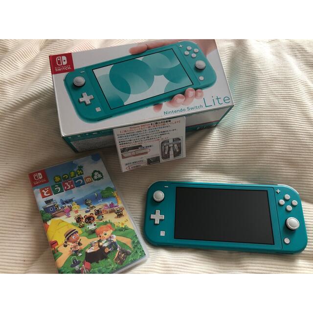 Nintendo Switch  Lite ターコイズ　あつまれどうぶつの森