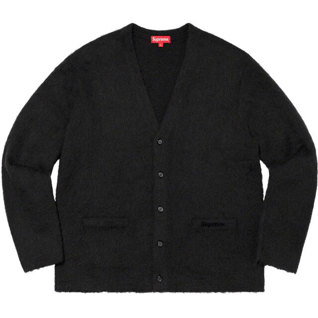 新品　Supreme Brushed Mohair Cardigan 黒XLカーディガン