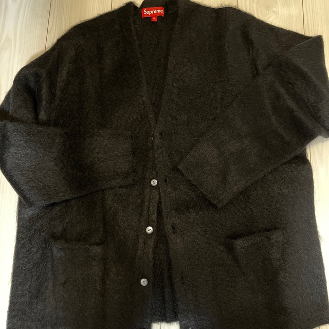 新品　Supreme Brushed Mohair Cardigan 黒XL