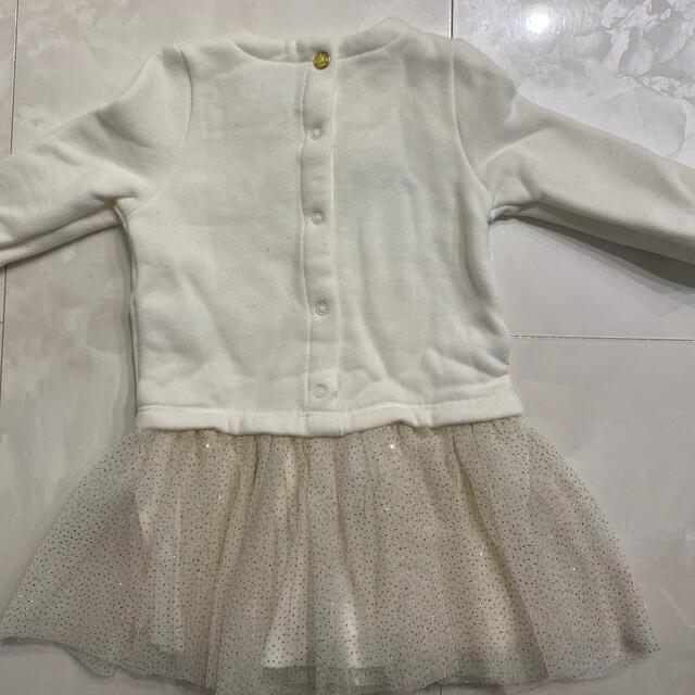 PETIT BATEAU(プチバトー)のプチバトー　チュールワンピース　美品 キッズ/ベビー/マタニティのベビー服(~85cm)(ワンピース)の商品写真