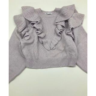 ザラ(ZARA)のZARA ザラ トップス ニットセーター フリル (ニット/セーター)