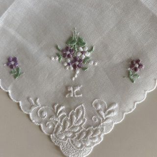 クレージュ(Courreges)のクレージュ　刺繍レースハンカチ(ハンカチ)