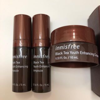 イニスフリー(Innisfree)のイニスフリー　ブラックティーユースセラム2個＋クリーム1個(美容液)