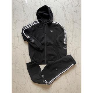 アディダス(adidas)の【セットアップ】adidas originals パーカー パンツ 黒×白 L(パーカー)