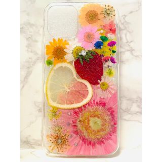 全機種対応 iPhoneケース スマホケース 押し花ケース 花 Android(スマホケース)