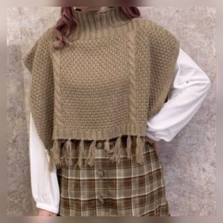 アクシーズファム(axes femme)のaxes femme　アクシーズ　ニット　ポンチョ　トップス　セットアップ　M(ポンチョ)