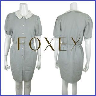 フォクシー(FOXEY)のフォクシー ブティック FOXEY レース ブラウス ドレス ワンピース(ひざ丈ワンピース)