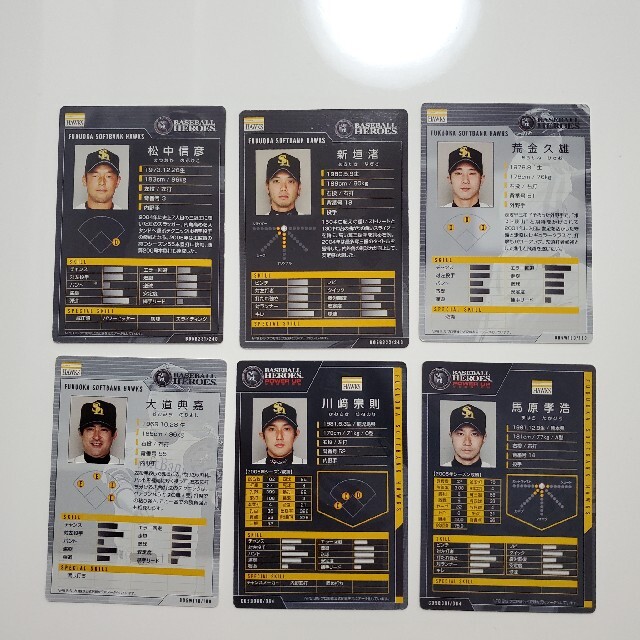 ベースボールヒーローズ BBH 野球選手カード(2005年ソフトバンク) 6枚の通販 by R ベースボールヒーローズ BBH 野球選手カード(2005年ソフトバンク) 6枚